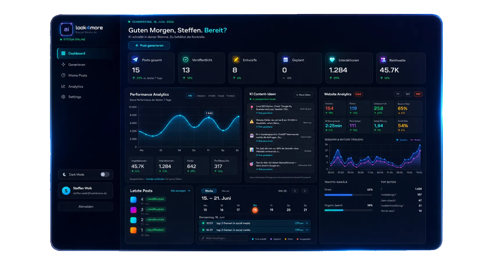 KI Content Tool — Dashboard